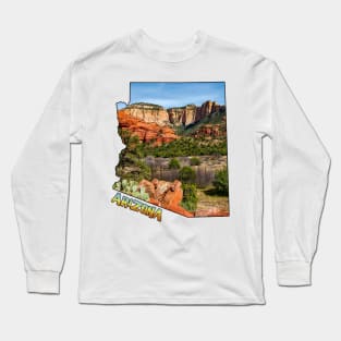 Arizona (Green Desert Canyon) Long Sleeve T-Shirt